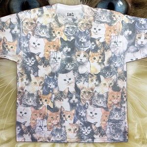 Cat Lady All Over Cat Print Shirt